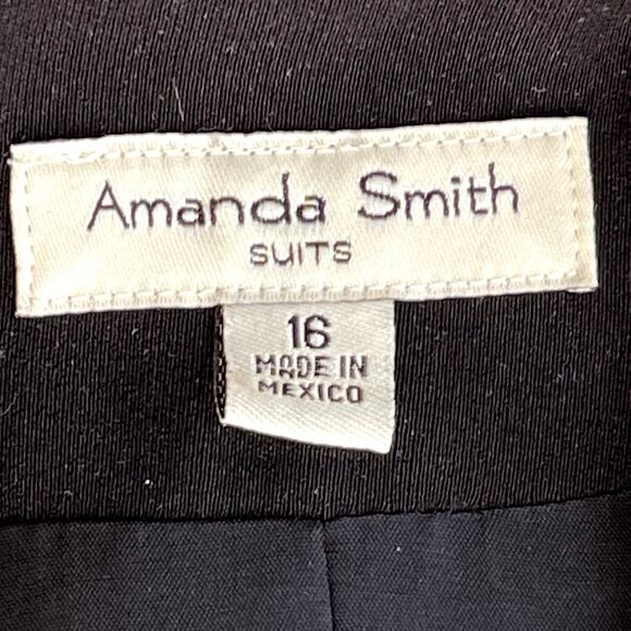 3 Piece Amanda Smith Suits Pencil Skirt Blazer Top Black Suit Plus Womens 16 - Picture 11 of 15